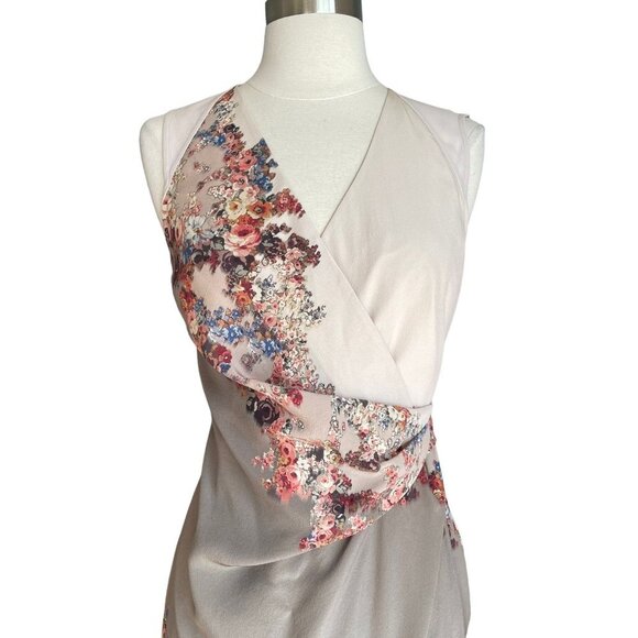 ALLSAINTS Anika Clement Silk Floral Wrap Dress - Picture 9 of 13